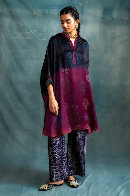 Krishna Mehta Bandhej Print Kaftan 