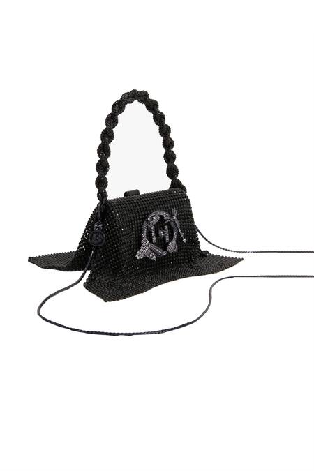 Outhouse Black Crystals Siren Embellished Furbie Online at Aza Fashions Outhouse_Black Crystals Siren Embellished Furbie _Online_at_Aza_Fashions