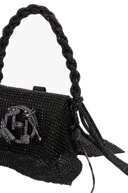 Outhouse Black Crystals Siren Embellished Furbie at Aza Fashions Outhouse_Black Crystals Siren Embellished Furbie _at_Aza_Fashions