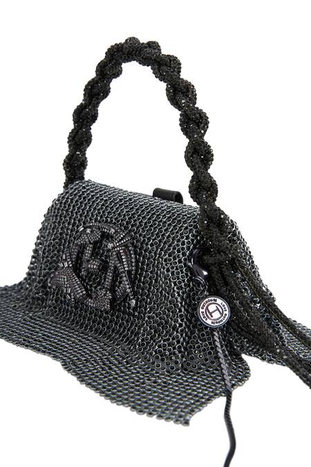 Buy_Outhouse_Grey Crystals Studded Furbie _Online_at_Aza_Fashions