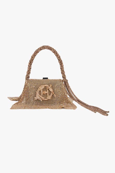 Buy Outhouse Gold Crystals Rush Embellished Furbie Online at Aza Fashions Buy_Outhouse_Gold Crystals Rush Embellished Furbie _Online_at_Aza_Fashions