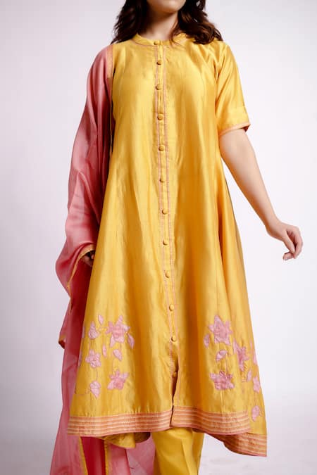 Bihart Ibadatgah Flora Applique Anarkali Set 