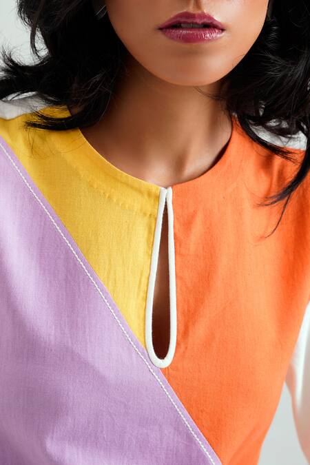 Buy Madder Much Multi Color Handloom Cotton Sequins Brooklyn Spotted Tiger Embroidered Dress Online at Aza Fashions Buy_Madder Much_Multi Color Handloom Cotton Sequins Brooklyn Spotted Tiger Embroidered Dress _Online_at_Aza_Fashions