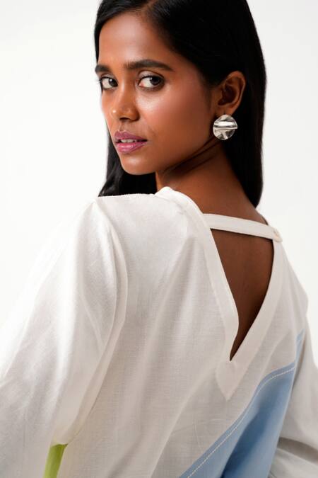 Buy Madder Much Multi Color Handloom Cotton Round Neck Marco Block Charming Shift Dress Online at Aza Fashions Buy_Madder Much_Multi Color Handloom Cotton Round Neck Marco Block Charming Shift Dress _Online_at_Aza_Fashions