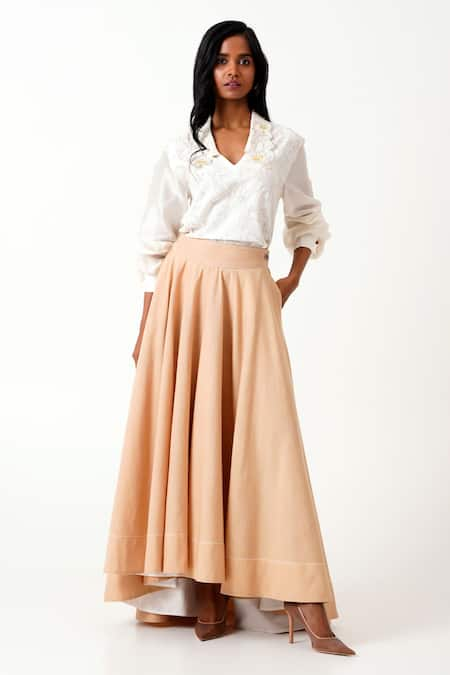 Madder Much Jena Latte Woven Swirl Skirt 