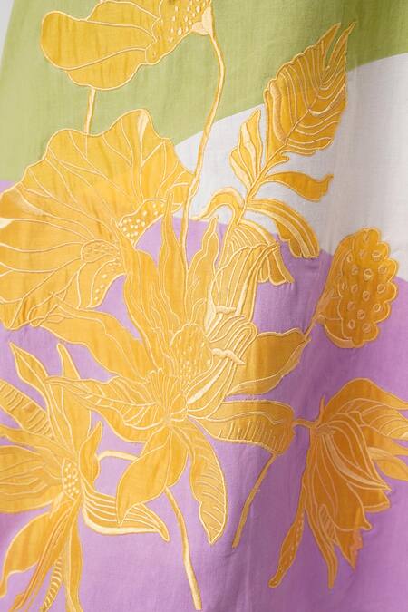 Buy_Madder Much_Multi Color V-, Open Woven Tie-up Shirt And Floral Dress _Online_at_Aza_Fashions