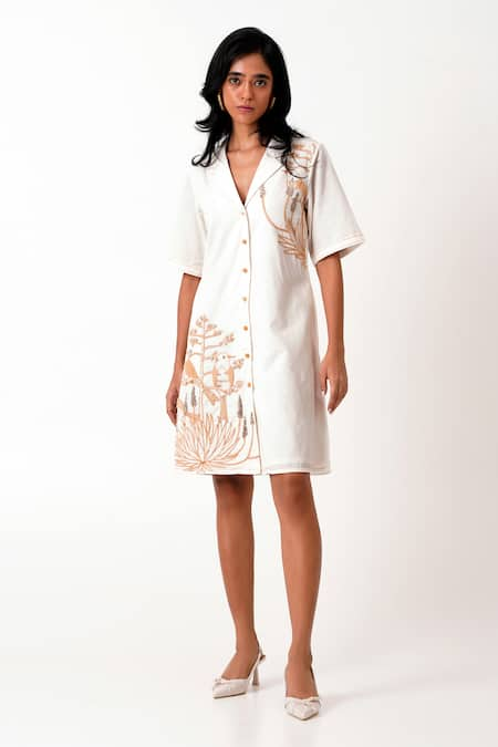 Madder Much Taiwo Embroidered Shirt Dress 