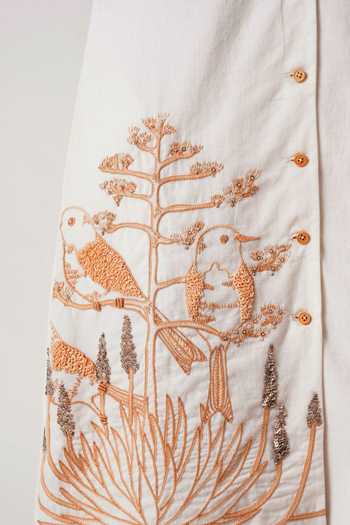 Buy MADDER MUCH White Handloom Cotton, Linen Embroidery V-neck Taiwo Shirt Dress Online at Aza Fashions Buy_MADDER MUCH_White Handloom Cotton, Linen Embroidery V-neck Taiwo Shirt Dress _Online_at_Aza_Fashions