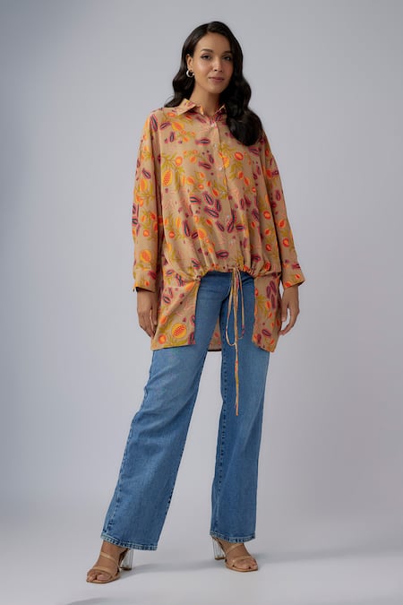 PS Pret by Payal Singhal Abstract Floral Print Shirt 