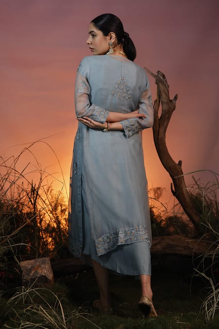 Ishram Couture Yati Embroidered Jacket With Tunic 