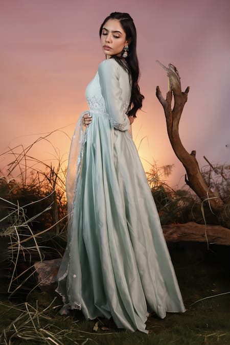 Ishram Couture Gyana Hand Embroidered Anarkali With Dupatta 