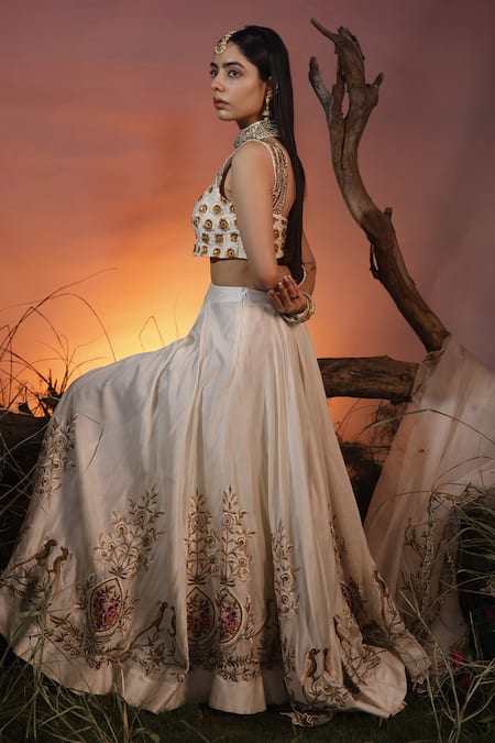 Ishram Couture Sadhvi Zari Embroidered Lehenga Set 