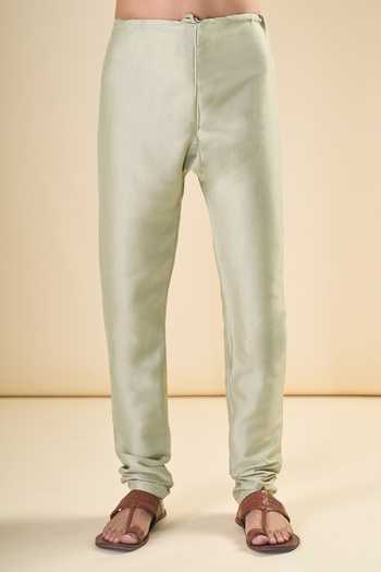 Arihant Rai Sinha_Green , Satin Sequins, Embroidery Blend Kurta With Pyjama _at_Aza_Fashions