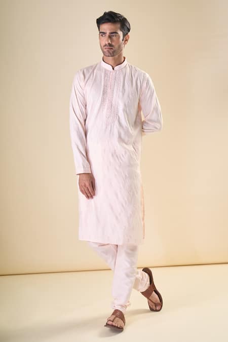 Arihant Rai Sinha Flower Embroidered Straight Kurta With Pyjama 