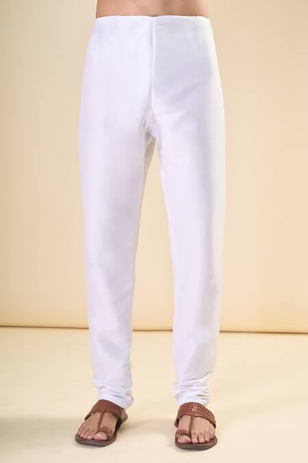 Arihant Rai Sinha_White Silk Embroidery Paisley Thread Classic Kurta With Pyjama_at_Aza_Fashions