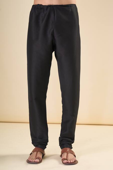 Buy_Arihant Rai Sinha_Black , Satin Sequins, Embroidery Floral Straight Kurta With Pyjama