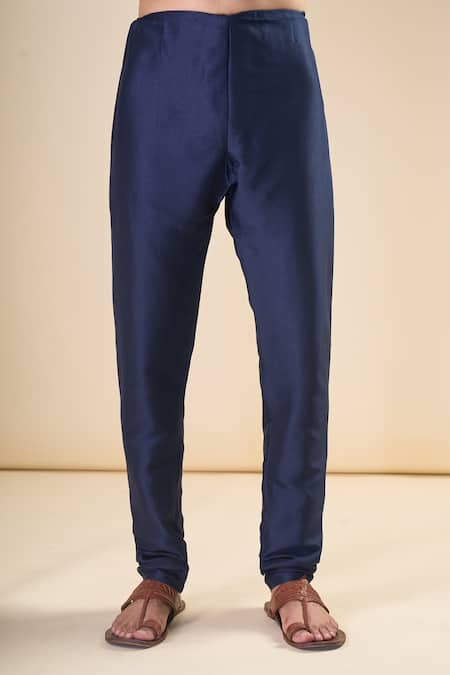 Buy_Arihant Rai Sinha_Blue , Satin Sequins, Embroidery Ditsy Classic Kurta With Pyjama 