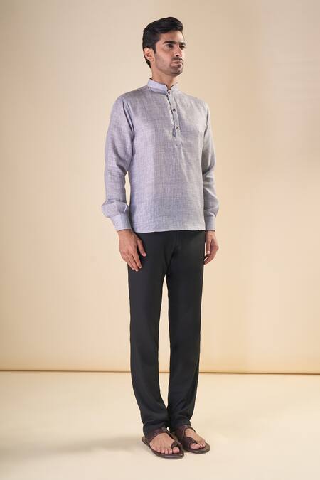 Buy Arihant Rai Sinha Green Cotton Abstract Checks Print Short Kurta Online at Aza Fashions Buy_Arihant Rai Sinha_Green Cotton Abstract Checks Print Short Kurta_Online_at_Aza_Fashions