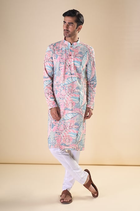 Aryavir Malhotra Abstract Pattern Straight Kurta 