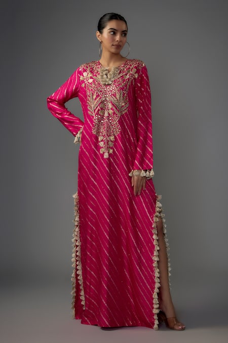 Payal Singhal Flower Hand Embroidered Kaftan 