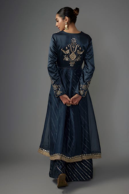 Payal Singhal Persian Bloom Embroidered Kurta Palazzo Set 