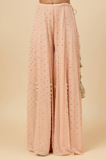 Payal Singhal Pink Net, Georgette, Muslin Cut Work, Flora Embroidered Choli Sharara Set Online at Aza Fashions Payal Singhal_Pink Net, Georgette, Muslin Cut Work, Flora Embroidered Choli Sharara Set _Online_at_Aza_Fashions