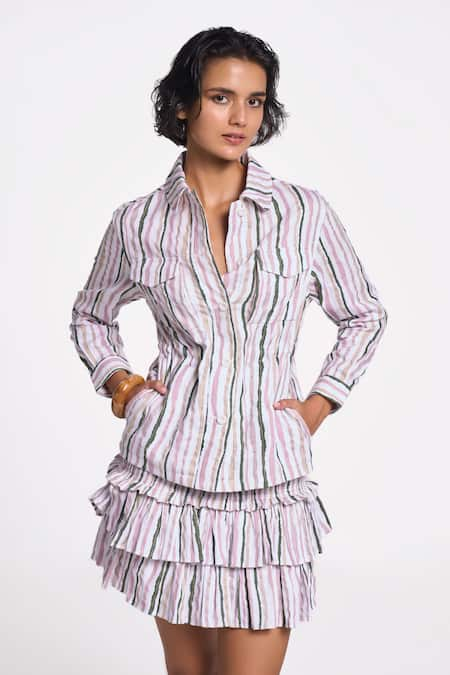 Terra Luna Alya Stripe Patterned Shirt 