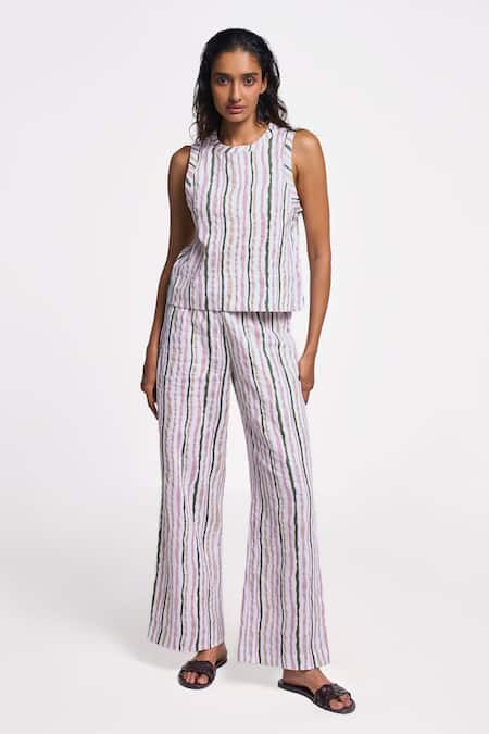 Terra Luna Dara Stripe Pattern Pant 