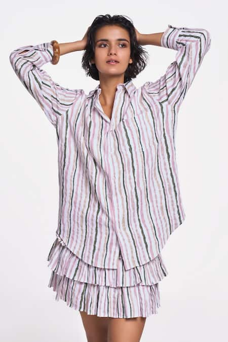 Terra Luna Leda Stripe Patterned Shirt 