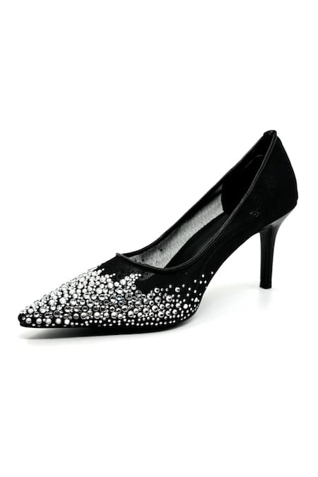 ELLEGANTI Fate Crystal Embellished Heels 