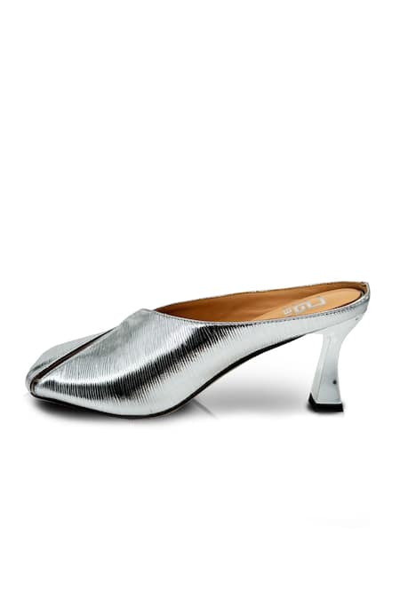 Elleganti Malkin Textured Mule Calf Heels 
