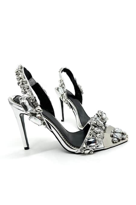 ELLEGANTI The Naomi Crystal Embellished Heels 