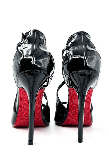 Elleganti Sangria Strappy Heels 