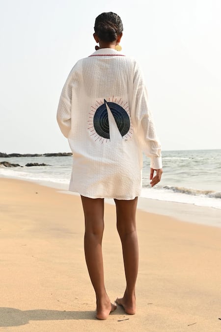 Shop Nirvanaa Coco Patchwork Shirt 