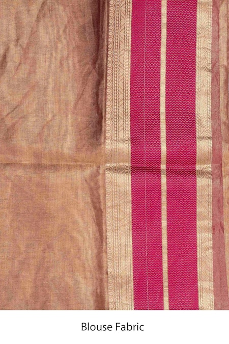 Zal From Benaras Pink Tissue, Silk Chevron Woven Saree With Unstitched Blouse Piece Online at Aza Fashions Zal From Benaras_Pink Tissue, Silk Chevron Woven Saree With Unstitched Blouse Piece _Online_at_Aza_Fashions