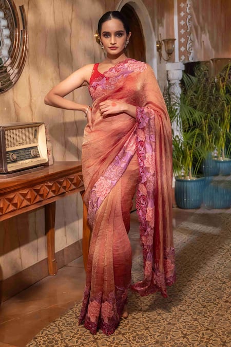 Zal From Benaras Pure Tissue Silk Saree With Unstitched Blouse Piece 