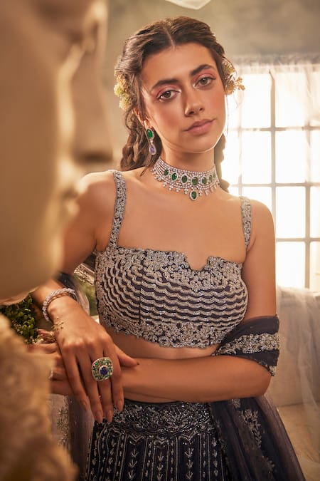 Sunita Bhandari Nightfall Embroidered Lehenga Set 