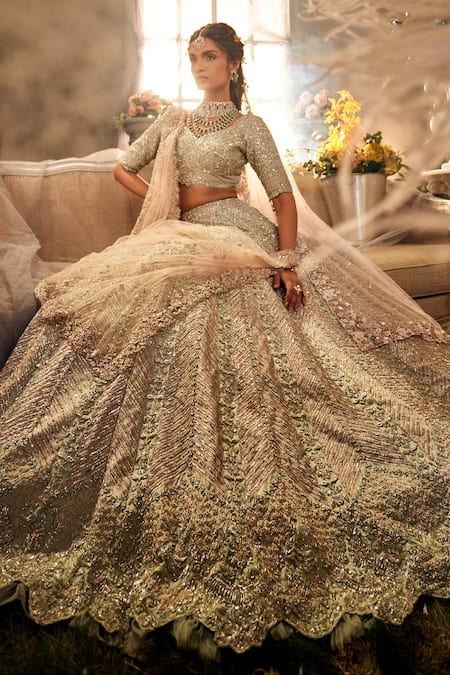 Sunita Bhandari Spectra Embroidered Lehenga Set 