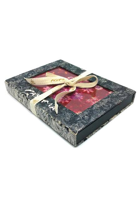 Pashma Red Floral Bordeaux Wildflowers Silk Cashmere Scarf Online at Aza Fashions Pashma_Red Floral Bordeaux Wildflowers Silk Cashmere Scarf _Online_at_Aza_Fashions