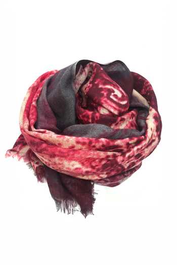 Shop Pashma Black Paisley Textures In Silk Cashmere Scarf Online at Aza Fashions Shop_Pashma_Black Paisley Textures In Silk Cashmere Scarf _Online_at_Aza_Fashions