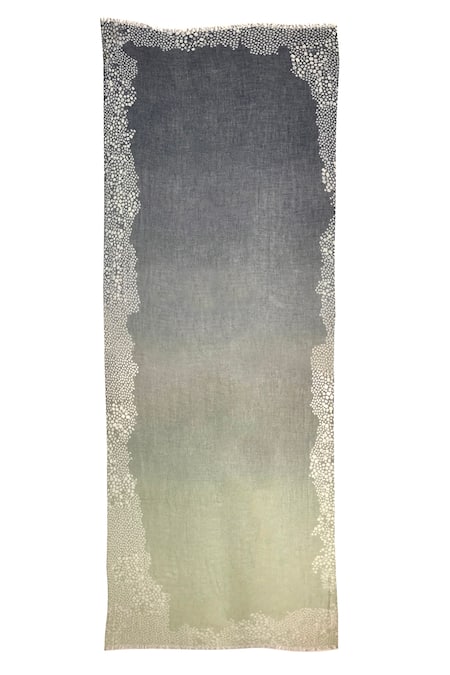 Pashma_Grey Silk Cashmere Ombre Scarf _Online_at_Aza_Fashions