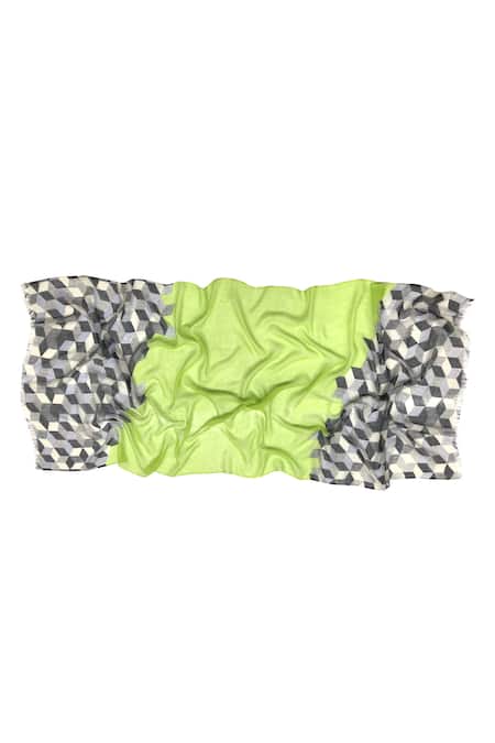 Pashma Tessellations Contemporary Silk Cashmere Scarf 