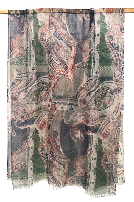 Pashma Paisley Swirl Pattern Scarf 