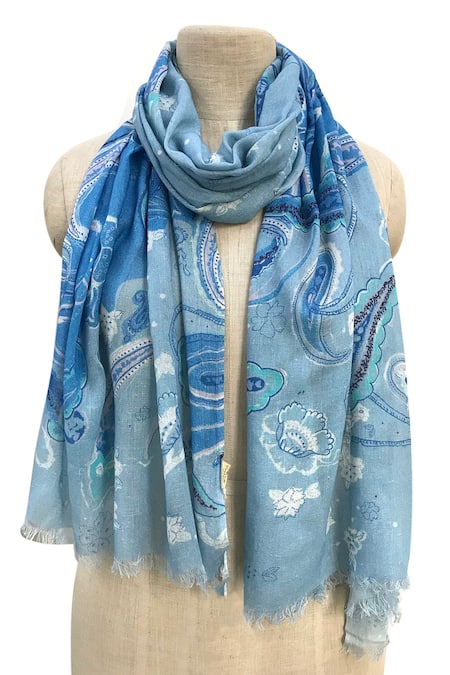 Pashma Scattered Paisley Pattern Scarf 