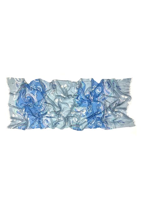 Pashma Scattered Paisley Pattern Scarf 