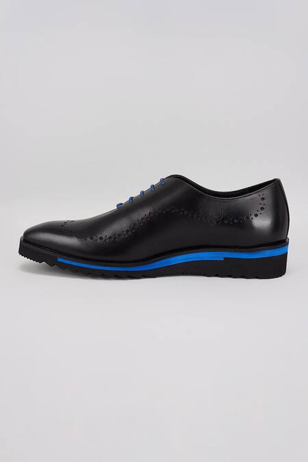 Bubber Couture Black Noah Brogue Pattern Shoes Online at Aza Fashions Bubber Couture_Black Noah Brogue Pattern Shoes _Online_at_Aza_Fashions