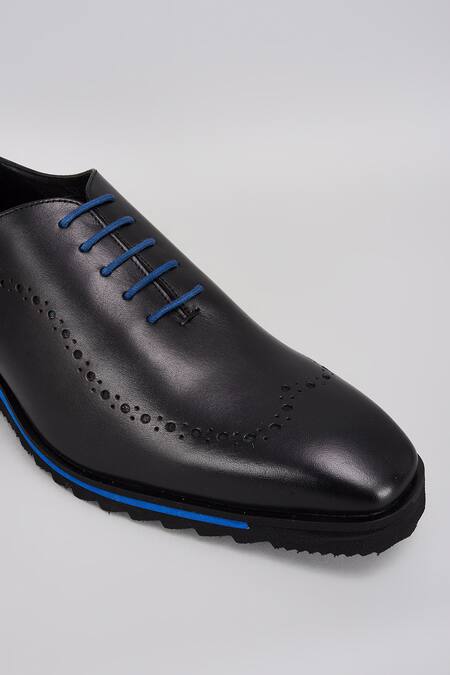 Buy Bubber Couture Black Noah Brogue Pattern Shoes Online at Aza Fashions Buy_Bubber Couture_Black Noah Brogue Pattern Shoes _Online_at_Aza_Fashions