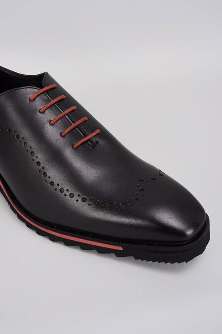 Buy Bubber Couture Black Bows Scott Brogue Shoes Online at Aza Fashions Buy_Bubber Couture_Black Bows Scott Brogue Shoes_Online_at_Aza_Fashions