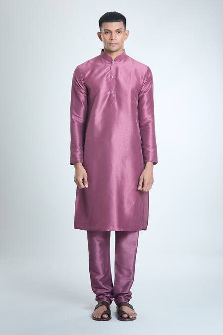 Arihant Rai Sinha Wine Jacquard, Silk Embroidery Scallop Woven Bundi And Kurta Set Online at Aza Fashions Arihant Rai Sinha_Wine Jacquard, Silk Embroidery Scallop Woven Bundi And Kurta Set_Online_at_Aza_Fashions