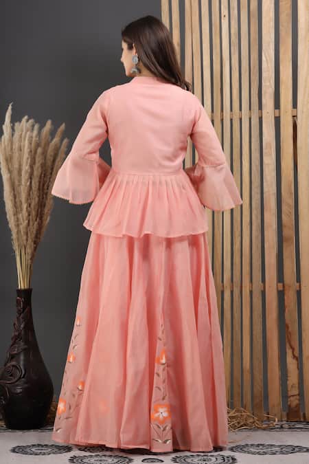 Suti Kapda Chanderi Gota Embroidered Lehenga Set 